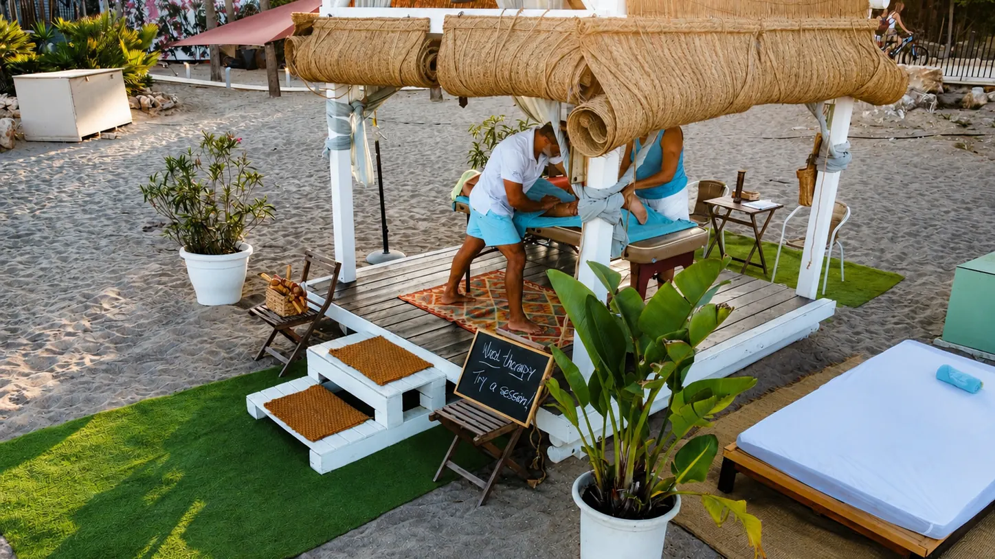 Zen Ki Therapy massage pavilion by the sea in Marbella