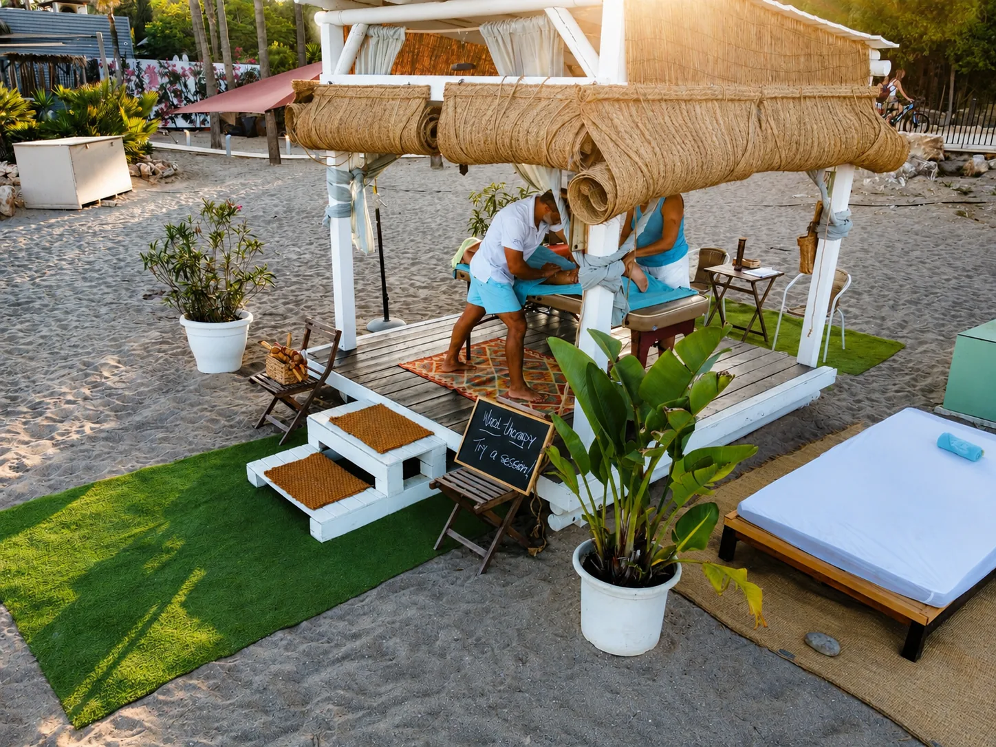 Relaxing treatment area at La Milla Marbella, Marbella