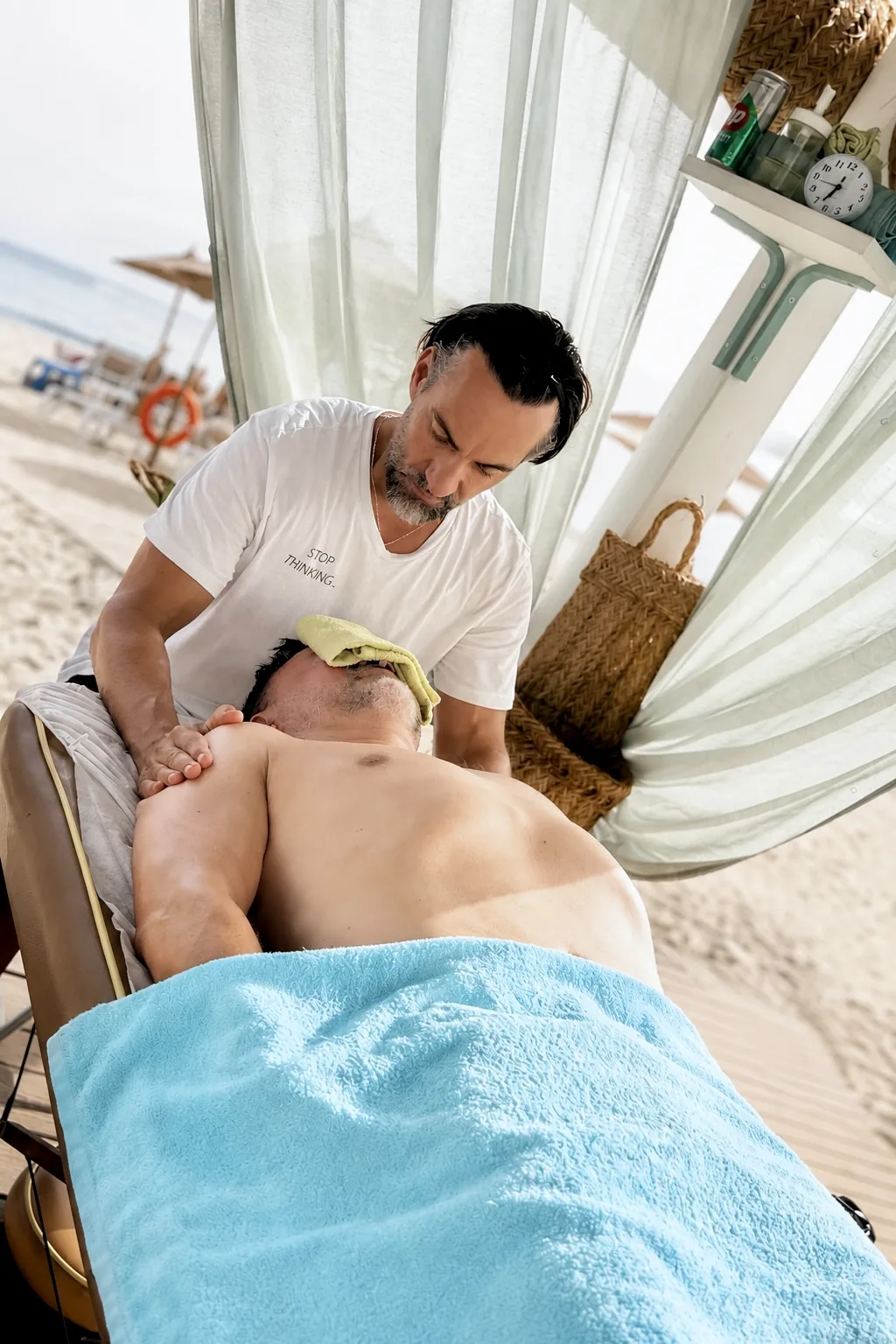 Relaxing treatment area at Perla Blanca, Marbella